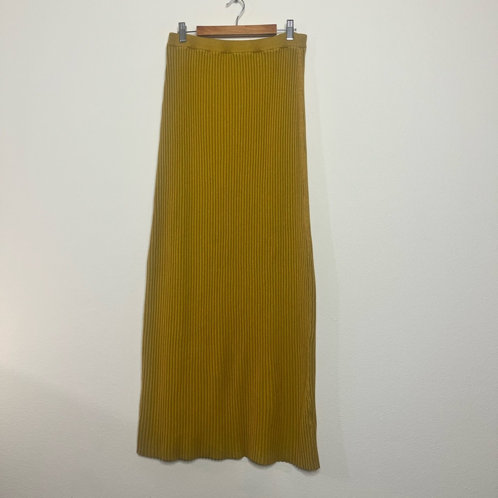 Free People Golden Ribbed Maxi Skirt